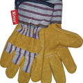 KINCO GRAIN PIGSKIN PALM GLOVES YOUTH TAN/BLUE/RED