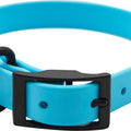ZETA BIOTHANE DOG COLLAR W/ BLK HARDWARE 3/4 X 16 IN LIGHT BLUE