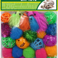 MULTIPET BALL & MICE CAT TOY VALUE PACK 24 PK