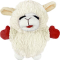 MULTIPET LAMBCHOP CRICKLE DOG TOY 6 IN WHITE