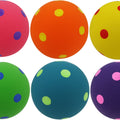 MULTIPET POLKA DOT BALL LATEX DOG TOY 4 IN ASSORTED