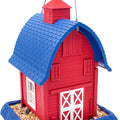 VILLAGE COLLECTION AMERICANA BARN BIRD FEEDER 5 LB CAP RED/BLUE