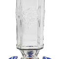 MIDNIGHT BLUE GLASS HUMMINGBIRD FEEDER 24 OZ BLUE/RED