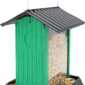 FIESTA VILLAGE COLLECTION HOPPER BIRD FEEDER 4.25 LB CAP GREEN