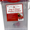 PLASTIC CUP-A-WATER POULTRY DRINKER 4 GAL RED