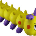 NATURFLEX CATERPILLAR LATEX DOG TOY LG-10.75 IN YELLOW/PURPLE