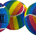 TUFF BALLS RAINBOW SQUEAK 1.8 IN-3 PK RAINBOW