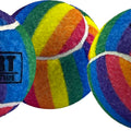 TUFF BALLS RAINBOW SQUEAK 2.5 IN-3 PK RAINBOW