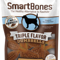 SMARTBONES TRIPLE FLAVOR DUMBBELLS 10 CT PEANUT BUTTER
