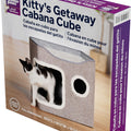 KITTY'S GETAWAY CABANA CUBE 15.75X14.5X15.5 GRAY