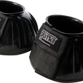 DOUBLE CLOSURE RIBBED BELL HORSE BOOTS LG BLACK