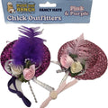RUGGED RANCH FANCY CHICKEN HATS  PURPLE/PINK