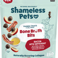 SHAMELESS PETS BONE BROTH DOG TRAINING TREATS 8 OZ BACON HITS DIFF