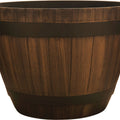 HDR WINE BARREL PLANTER 20.5 IN KENTUCKY WALNUT