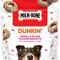 MILK-BONE DUNKIN' GLAZED DOG BISCUITS 8 OZ VANILLA