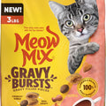 MEOW MIX GRAVY BURSTS DRY CAT FOOD 3 LB SALMON