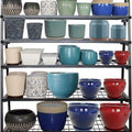SOUTHERN PATIO INDOOR CERAMIC PLANTER DS W/RACK 92 PC ASSORTED