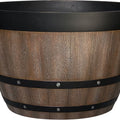 HDR WHISKEY BARREL PLANTER 15.5 IN NATURAL OAK