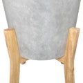 SOUTHERN PATIO CONTEMPORARY PLANTER WITH STAND 16 IN GRAY