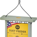 BIRD'S CHOICE RECYCLED PLASTIC SUET FEEDER 1 CAKE CAP SAGE