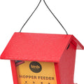 BIRD'S CHOICE RECYCLED PLASTIC HOPPER FEEDER 1.5 LB CAP RED
