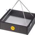 BIRD'S CHOICE RECYCLED PLASTIC HANGING TRAY FEEDER 1.5 LB CAP BLACK