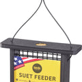 BIRD'S CHOICE RECYCLED PLASTIC SUET FEEDER 1 CAKE CAP BLACK