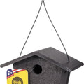 BIRD'S CHOICE RECYCLED PLASTIC WREN BIRD HOUSE  BLACK