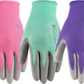 WELLS LAMONT WOMENS POLYURETHANE COATED GRIP GLOVE MD