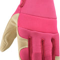 WELLS LAMONT WOMENS HYDRAHYDE LEATHER GLOVE MD PINK