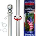 VALLEY FORGE ALUMINUM SPINNING FLAGPOLE 2 PC-5 FT