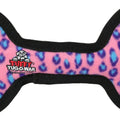 TUFFY TUG-O-WAR DURABLE SOFT TOY MEDIUM PINK LEOPARD