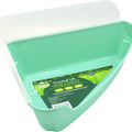 ENRICHED LIFE CORNER LITTER PAN W/REMOVABLE SHIELD  GREEN