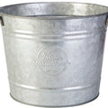 RUSTIC FARMHOUSE WASHTUB PLANTER GALVANIZED 8 IN GALVANIZED STEE