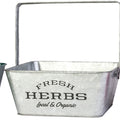 RUSTIC FARMHOUSE HERBS CADDY W/HANDLE 10X10 IN ASSORTED