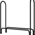 LOG RACK W/COVER 4 FT BLACK