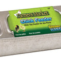 2-IN-1 SLIDE TOP CHICK FEEDER 4X12X2.5 IN METAL