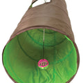 NYLON FUN TUNNEL 11X11X53.5 IN BROWN/GREEN