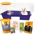HOME SWEET HOME SUNSEED STARTER KIT RABBIT 28X17X15.5 IN PURPLE