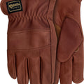WATSON GLOVES MENS CRAZY HORSE FULL-GRAIN GOATSKIN LG BROWN