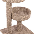 2 STORY CARPETED CAT PERCH W/DONUT BED 24X30X36 IN