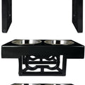 BARKING BISTRO ADJUSTABLE DOG FEEDER 2.9X8X12 IN