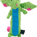 GODOG DRAGONS SKINNY DOG TOY LG GREEN