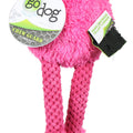 GODOG CHECKERS SKINNY PIG DOG TOY SM PINK