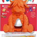 YETI PET PRODUCTS HANGRY YAK PUFF & PLAY DOG TOY  ORANGE