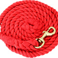 COTTON HORSE LEAD 3/4 IN X 10 FT RED
