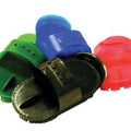 PLASTIC CURRY COMB W/STRAP 7 IN BLACK