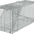 HAVAHART 1-DOOR EXTRA LARGE ANIMAL TRAP 42X15X15 IN STAINLESS STEEL