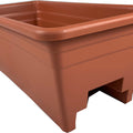 DECK RAIL PLASTIC BOX PLANTER 24 IN TERRACOTTA