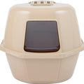 VAN NESS ENCLOSED CORNER CAT LITTER PAN  BEIGE